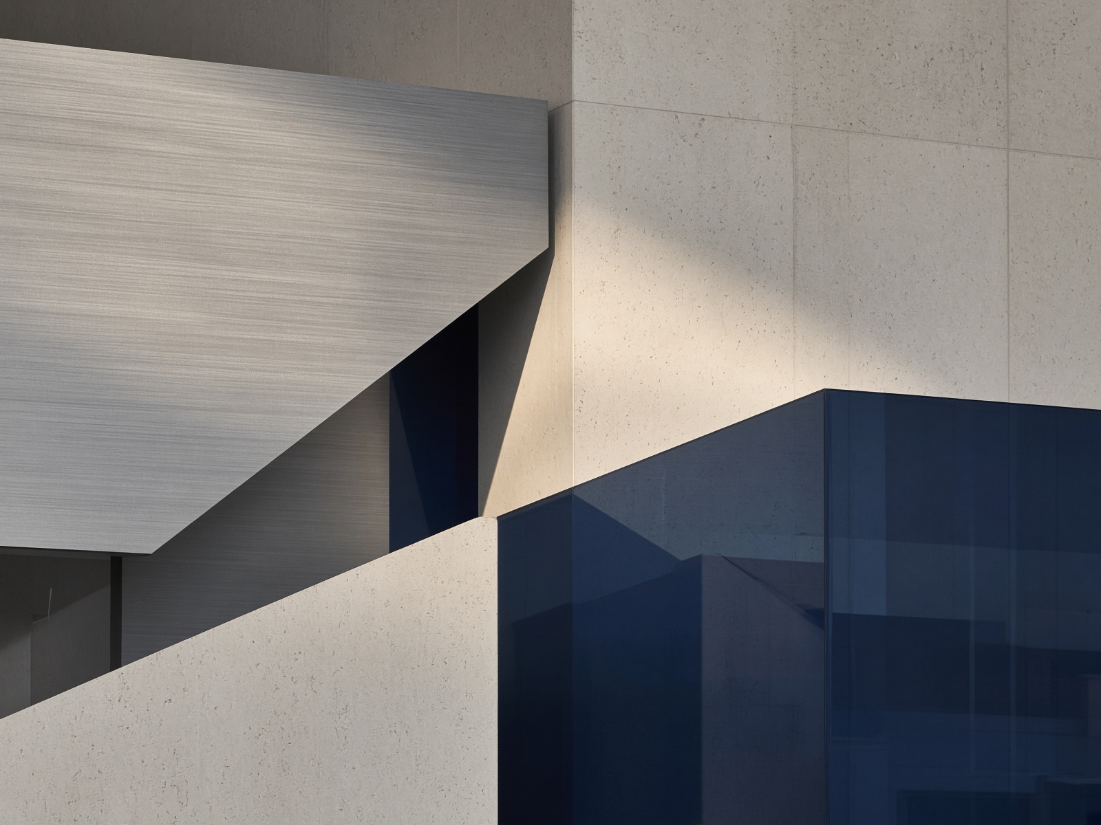 Steel, limestone, and glass